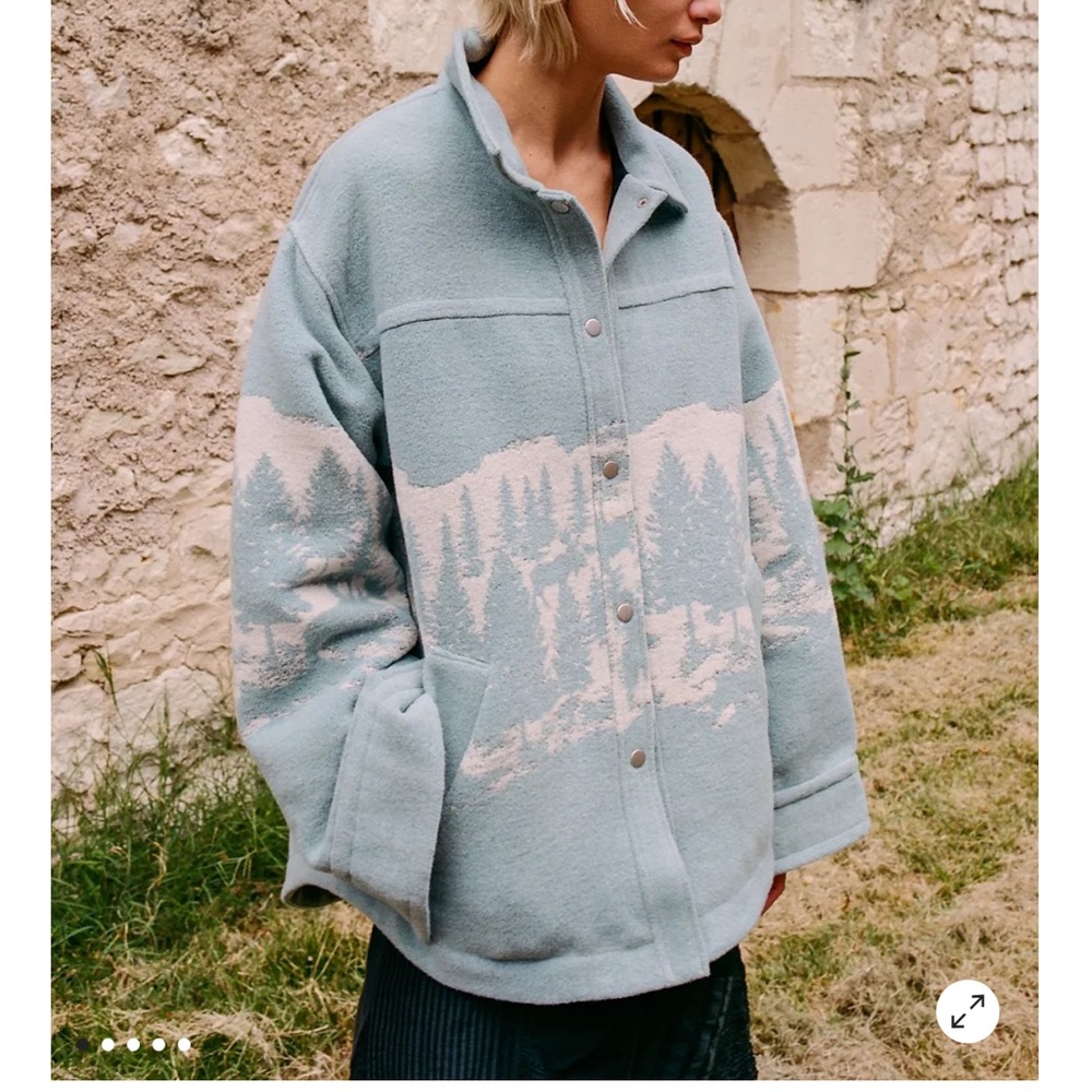 BDG Blue and Cream Jacket